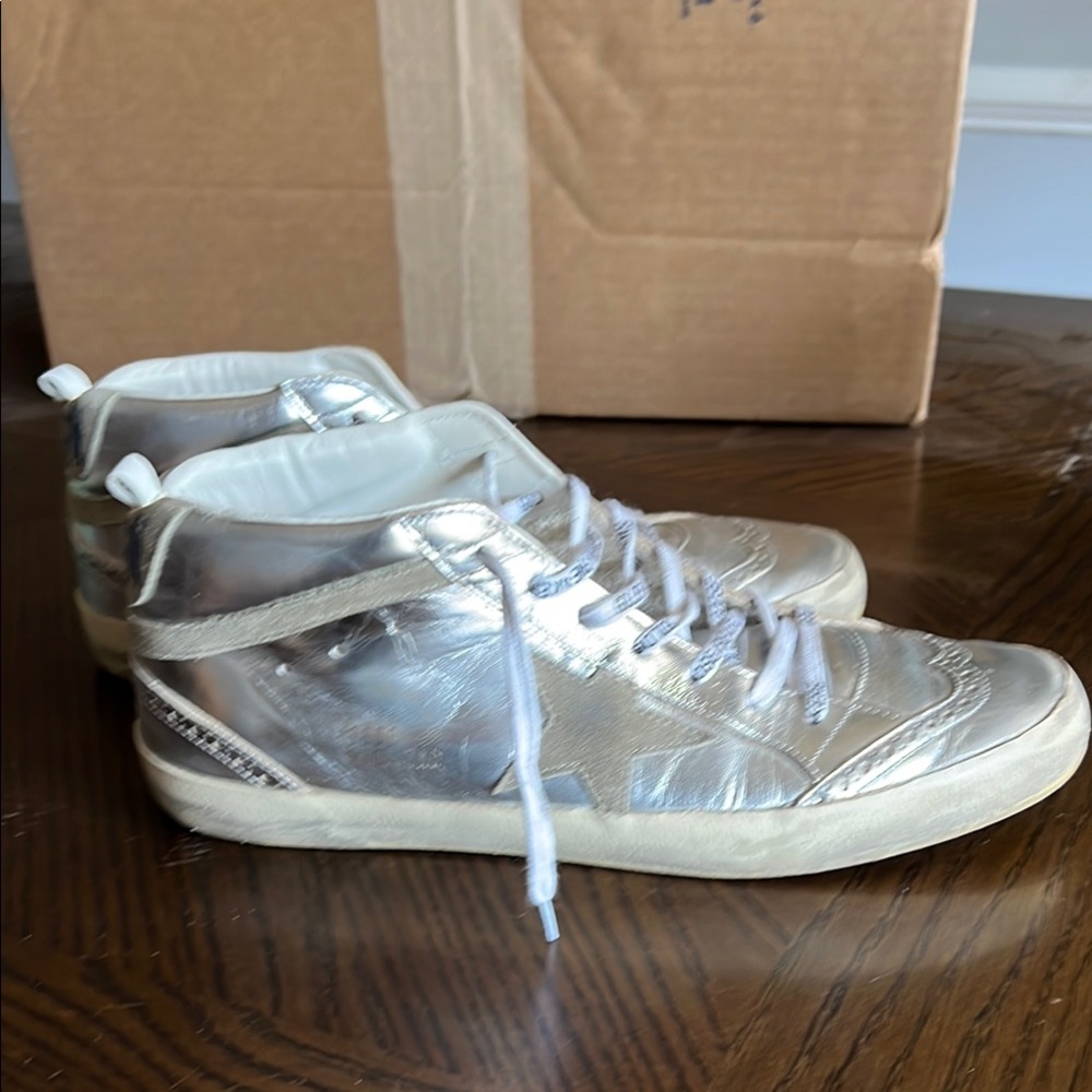 Golden Goose Silver Sneakers